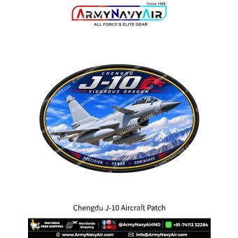 Chengdu J-10 Vigorous Dragon Multirole Fighter Aircraft Patch for Aviation Enthusiasts and Collectors