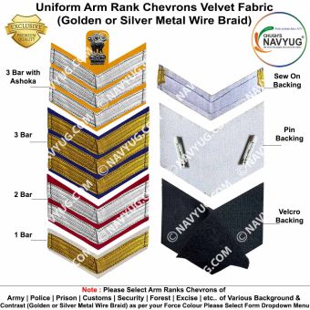 Military Rank Chevrons Zari : ArmyNavyAir.com