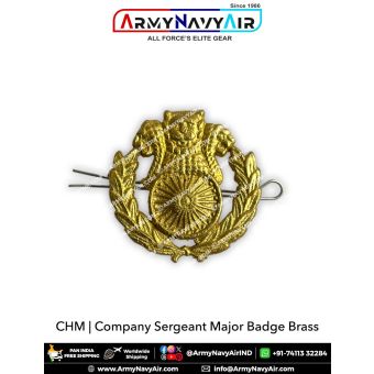 CHM | Company Sergeant Major Badge Brass : ArmyNavyAir.com