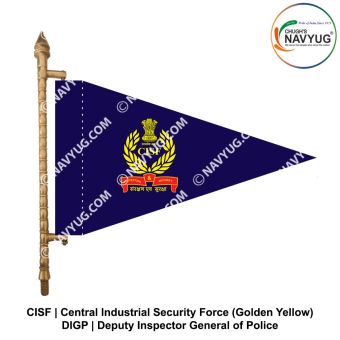 CISF | Central Industrial Security Force Car Rank Flags-Flag Brigadier-Customise Flag Colour, Logo and Text
