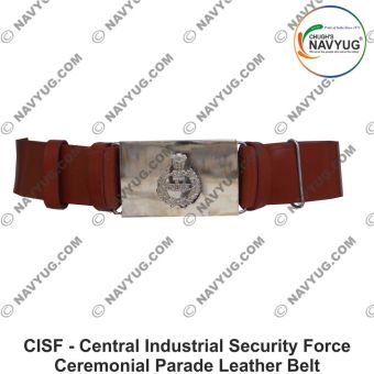 CISF Leather Belt Brown With Buckle :ArmyNavyAir.com