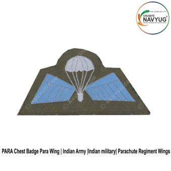 Indian Army-Military Parachute Para Wing-Jump Wings Woven Chest Badge