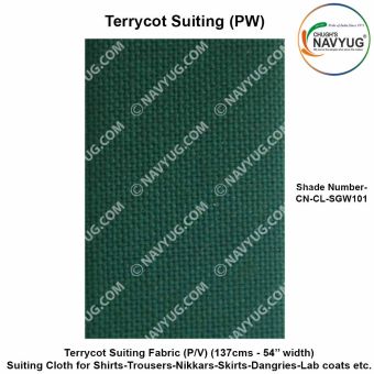 Uniform Suiting (Terrycot PW) (137 Cms Width) ( Fabric For Shirts-Trousers-Nikkar-Skirts-Dangries-Lab Coats Etc.) Sold in Meters-SH-101