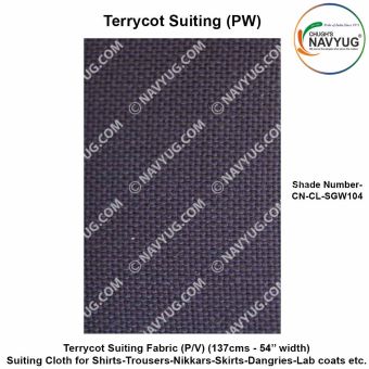 Uniform Suiting (Terrycot PW) (137 Cms Width) ( Fabric For Shirts-Trousers-Nikkar-Skirts-Dangries-Lab Coats Etc.) Sold in Meters-SH-104