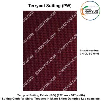 Uniform Suiting (Terrycot PW) (137 Cms Width) ( Fabric For Shirts-Trousers-Nikkar-Skirts-Dangries-Lab Coats Etc.) Sold in Meters-SH-105