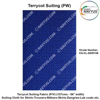 Uniform Suiting (Terrycot PW) (137 Cms Width) ( Fabric For Shirts-Trousers-Nikkar-Skirts-Dangries-Lab Coats Etc.) Sold in Meters-SH-106
