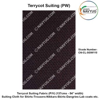 Uniform Suiting (Terrycot PW) (137 Cms Width) ( Fabric For Shirts-Trousers-Nikkar-Skirts-Dangries-Lab Coats Etc.) Sold in Meters-SH-110