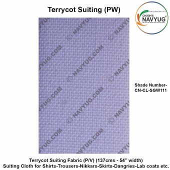 Uniform Suiting (Terrycot PW) (137 Cms Width) ( Fabric For Shirts-Trousers-Nikkar-Skirts-Dangries-Lab Coats Etc.) Sold in Meters-SH-111