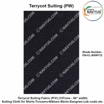 Uniform Suiting (Terrycot PW) (137 Cms Width) ( Fabric For Shirts-Trousers-Nikkar-Skirts-Dangries-Lab Coats Etc.) Sold in Meters-SH-112