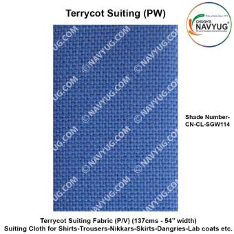 Uniform Suiting (Terrycot PW) (137 Cms Width) ( Fabric For Shirts-Trousers-Nikkar-Skirts-Dangries-Lab Coats Etc.) Sold in Meters-SH-114