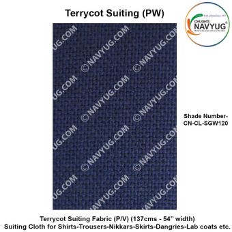 Uniform Suiting (Terrycot PW) (137 Cms Width) ( Fabric For Shirts-Trousers-Nikkar-Skirts-Dangries-Lab Coats Etc.) Sold in Meters-SH-120
