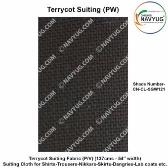 Uniform Suiting (Terrycot PW) (137 Cms Width) ( Fabric For Shirts-Trousers-Nikkar-Skirts-Dangries-Lab Coats Etc.) Sold in Meters-SH-121