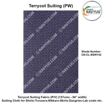 Uniform Suiting (Terrycot PW) (137 Cms Width) ( Fabric For Shirts-Trousers-Nikkar-Skirts-Dangries-Lab Coats Etc.) Sold in Meters-SH-142