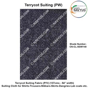 Uniform Suiting (Terrycot PW) (137 Cms Width) ( Fabric For Shirts-Trousers-Nikkar-Skirts-Dangries-Lab Coats Etc.) Sold in Meters-SH-148
