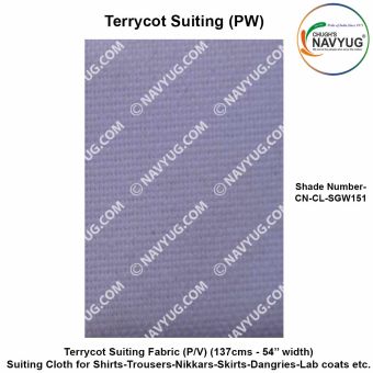 Uniform Suiting (Terrycot PW) (137 Cms Width) ( Fabric For Shirts-Trousers-Nikkar-Skirts-Dangries-Lab Coats Etc.) Sold in Meters-SH-151