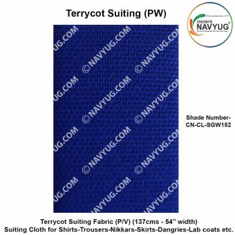 Uniform Suiting (Terrycot PW) (137 Cms Width) ( Fabric For Shirts-Trousers-Nikkar-Skirts-Dangries-Lab Coats Etc.) Sold in Meters-SH-152