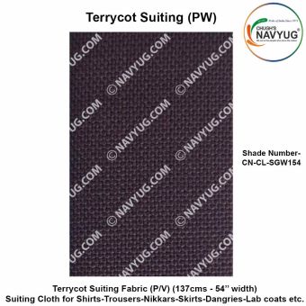 Uniform Suiting (Terrycot PW) (137 Cms Width) ( Fabric For Shirts-Trousers-Nikkar-Skirts-Dangries-Lab Coats Etc.) Sold in Meters-SH-154