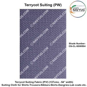Uniform Suiting (Terrycot PW) (137 Cms Width) ( Fabric For Shirts-Trousers-Nikkar-Skirts-Dangries-Lab Coats Etc.) Sold in Meters-SH-504