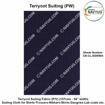 Uniform Suiting (Terrycot PW) (137 Cms Width) ( Fabric For Shirts-Trousers-Nikkar-Skirts-Dangries-Lab Coats Etc.) Sold in Meters-SH-904