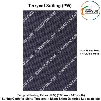 Uniform Suiting (Terrycot PW) (137 Cms Width) ( Fabric For Shirts-Trousers-Nikkar-Skirts-Dangries-Lab Coats Etc.) Sold in Meters-SH-948