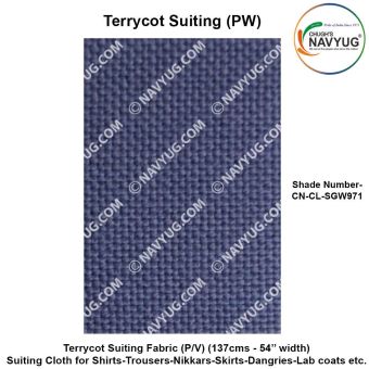 Uniform Suiting (Terrycot PW) (137 Cms Width) ( Fabric For Shirts-Trousers-Nikkar-Skirts-Dangries-Lab Coats Etc.) Sold in Meters-SH-971