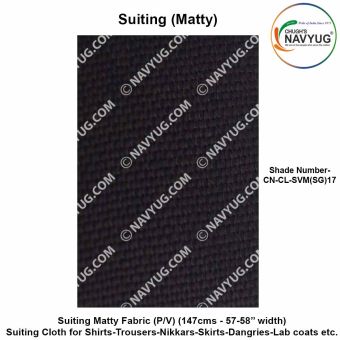 Uniform Suiting Chughs Navyug SV Fab (Terrycot PW) (137 Cms Width) (Fabric For Shirts-Trousers-Nikkar-Skirts-Dangries-Lab Coats Etc.) Sold in Meters-SH-17