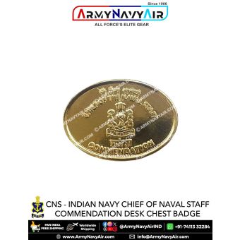 CNS - Indian Navy Chief of Naval Staff Commendation Desk Chest Badge - ArmyNavyAir.com