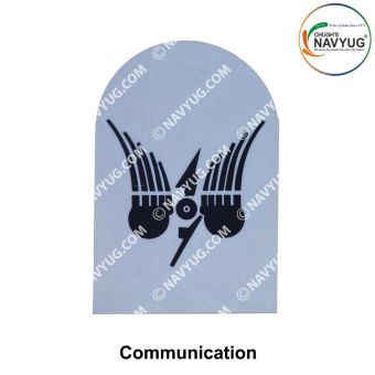 Indian Coast Guard Rank & Branch Badges (Sailors) For Summer Uniform-Communication-Radio Operator ( New Technology ) 9.5cm H X 6.5cm W