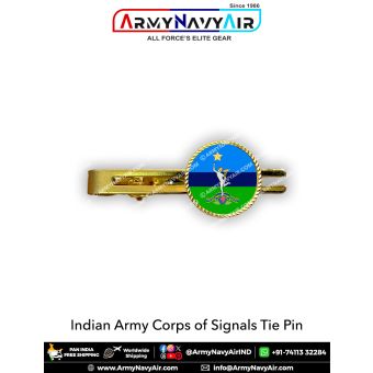 Indian Army Corps Of Signals Tie Pin : ArmyNavyAir.com