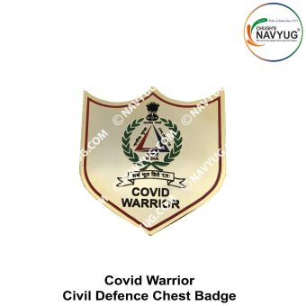 Covid Warrior Civil Defence Chest Badge