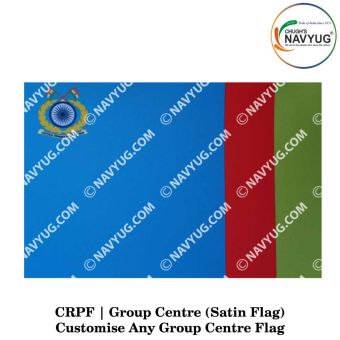 CRPF Flags Satin Computerised CRPF Logo Left Top Side (Both Side) (National-CRPF FHQ-Sector HQ-Group Centre (Battalion- Unit HQ) Indoor-Outdoor-Group Centres HQ-Size 3' x 4' & Logo 1'x 1'