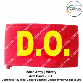 Indian Army-Military (Army Service Regiments) (Arm Band-Armlet-Brassards) Arm Band Worn Around Upper Arm For Various Duties-Patrol-Security-Convoy & Personnel Escorts-DO-Duty Officer