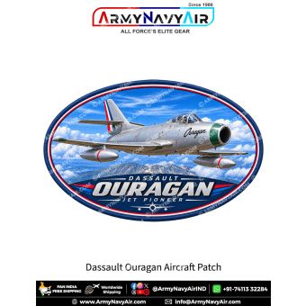 Dassault Ouragan Fighter Aircraft Patch for Aviation Enthusiasts and Collectors