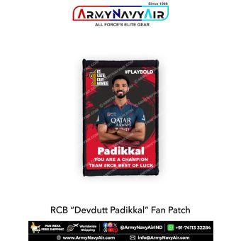 RCB Devdutt Padikkal Fan Patch - Must Have For True Fans! : ArmyNavyAir.com