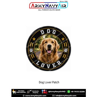 Dog Lover Golden Retriever Round Patch