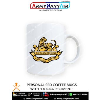 Personalised Coffee Mugs With Dogra Regiment Logo