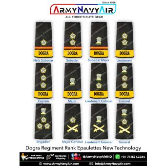 Indian Army Dogra Regiment Rank Epaulettes : ArmyNavyAir.com