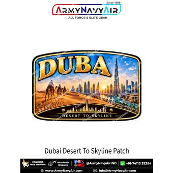 Dubai Desert to Skyline Travel Souvenir Patch