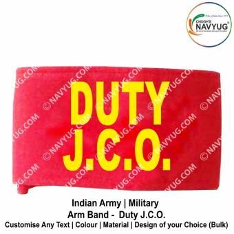 Indian Army-Military (Armoured Division) (Arm Band-Armlet-Brassards) Arm Band Worn Around Upper Arm For Various Duties-Patrol-Security-Convoy & Personnel Escorts-Duty JCO