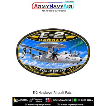 E-2 Hawkeye Airborne Early Warning Aircraft Patch for Aviation Enthusiasts and Collectors