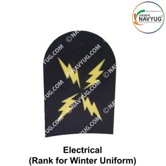 Indian Coast Guard Rank & Branch Badges (Sailors) For Winter Uniform-Electrical ( New Technology ) 9.5cm H X 6.5cm W