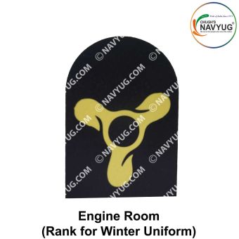 Indian Coast Guard Rank & Branch Badges (Sailors) For Winter Uniform-Engine Room ( New Technology ) 9.5cm H X 6.5cm W
