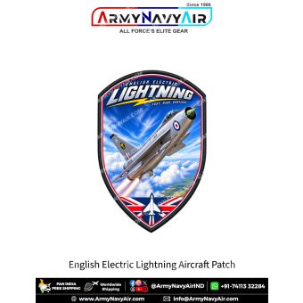 English Electric Lightning Interceptor Fighter Aircraft Patch for Aviation Enthusiasts and Collectors