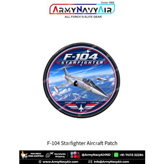F-104 Starfighter Supersonic Fighter Aircraft Patch for Aviation Enthusiasts and Collectors
