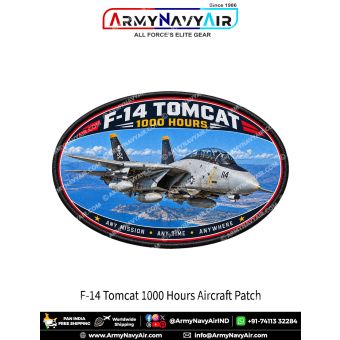 F-14 Tomcat Fighter Aircraft 1000 Hours Patch