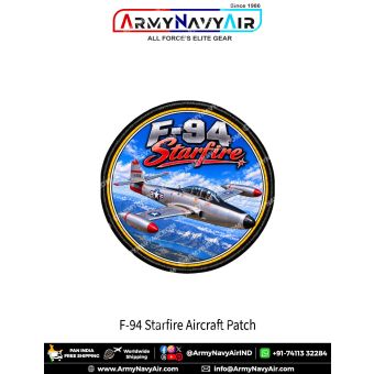 Lockheed F-94 Starfire Interceptor Fighter Aircraft Patch for Aviation Enthusiasts and Collectors