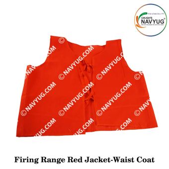 Indian Armed Force Firing Range Red Jacket -Waist Coat (Terry cotton PV Suiting Cloth)
