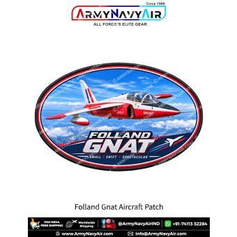 Folland Gnat Jet Trainer Aircraft Patch for Aviation Enthusiasts and Collectors
