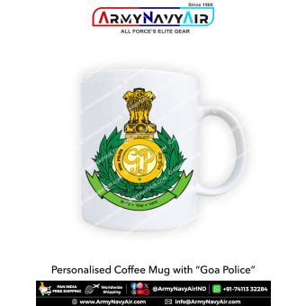 Personalised Coffee Mugs with Goa Police : ArmyNavyAir.com