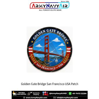 Golden Gate Bridge San Francisco USA Heritage Travel Patch Round Souvenir Badge